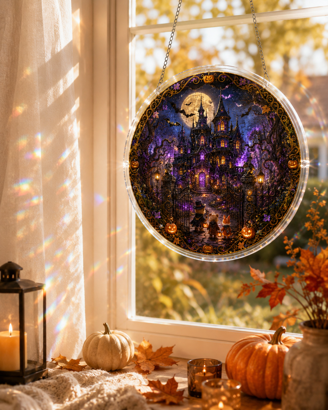 Halloween Acrylic Jigsaw Puzzle Suncatcher - 42