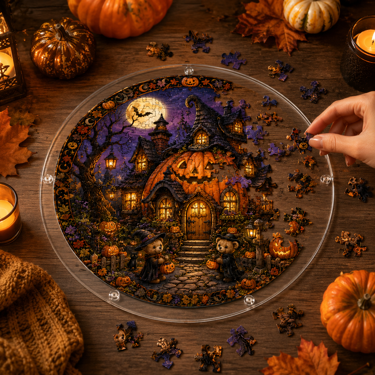 Halloween Acrylic Jigsaw Puzzle Suncatcher - 43