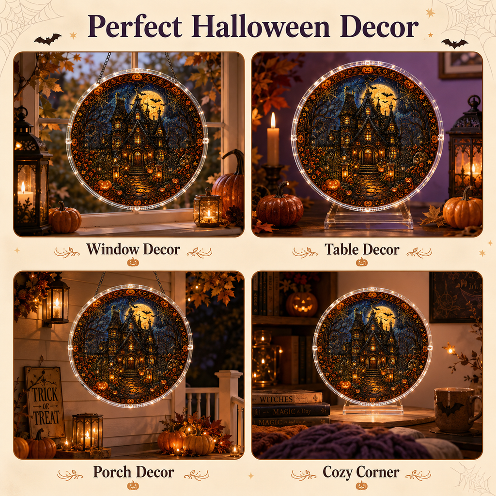 Halloween Acrylic Jigsaw Puzzle Suncatcher - 45