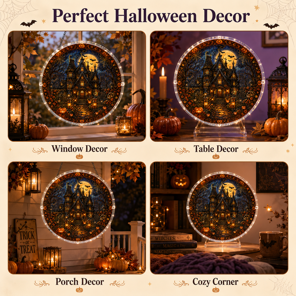 Halloween Acrylic Jigsaw Puzzle Suncatcher - 45