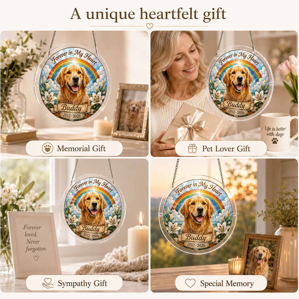 Customize Acrylic Jigsaw Puzzle Suncatcher - Forever in My Heart
