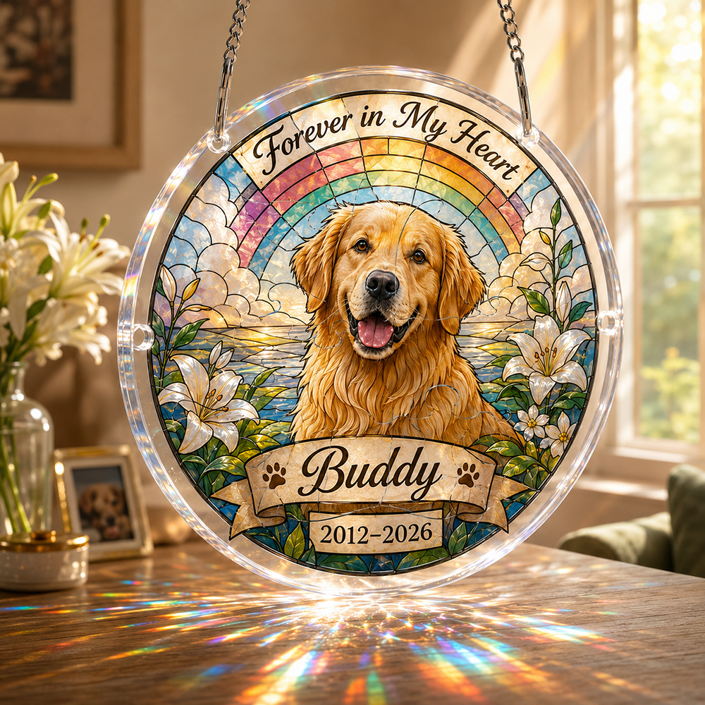 Customize Acrylic Jigsaw Puzzle Suncatcher - Forever in My Heart