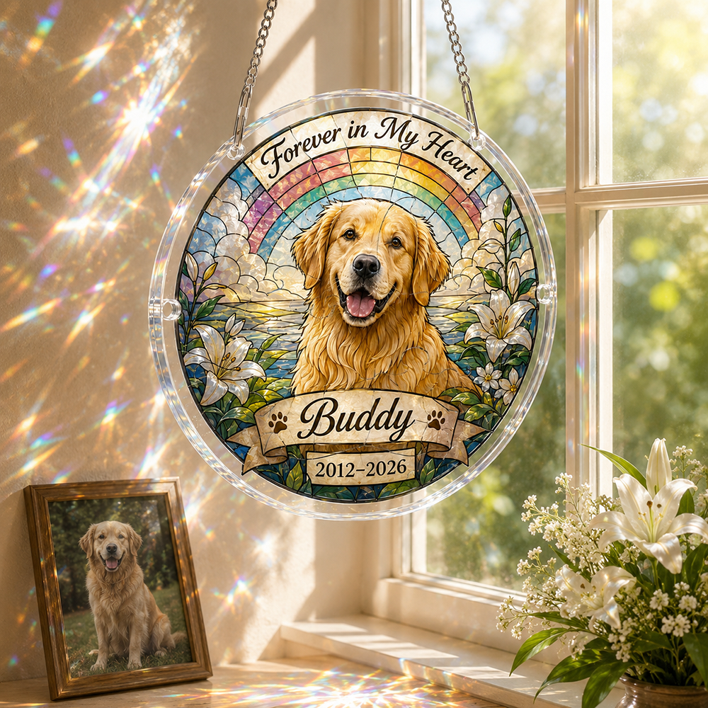 Customize Acrylic Jigsaw Puzzle Suncatcher - Forever in My Heart