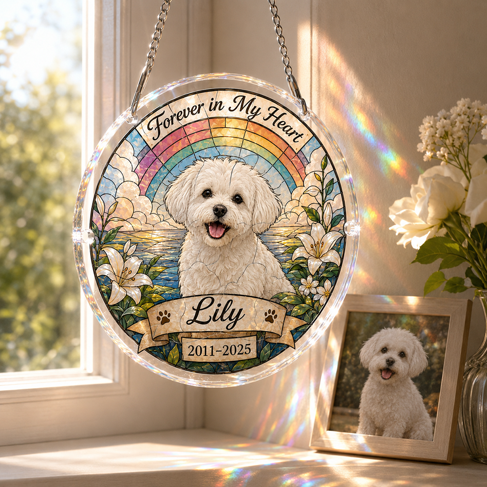 Customize Acrylic Jigsaw Puzzle Suncatcher - Forever in My Heart