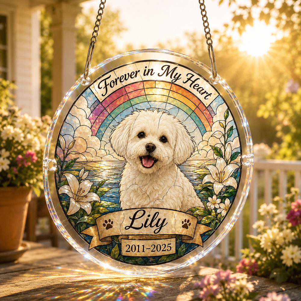 Customize Acrylic Jigsaw Puzzle Suncatcher - Forever in My Heart