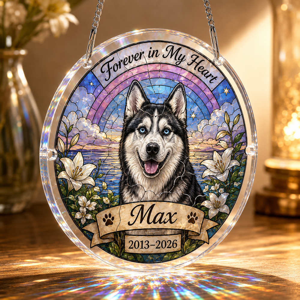 Customize Acrylic Jigsaw Puzzle Suncatcher - Forever in My Heart