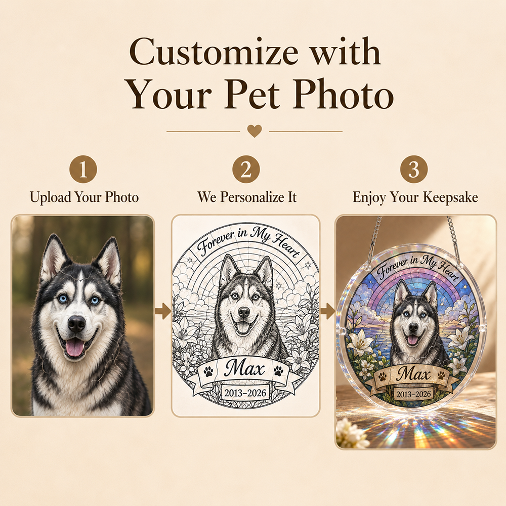 Customize Acrylic Jigsaw Puzzle Suncatcher - Forever in My Heart