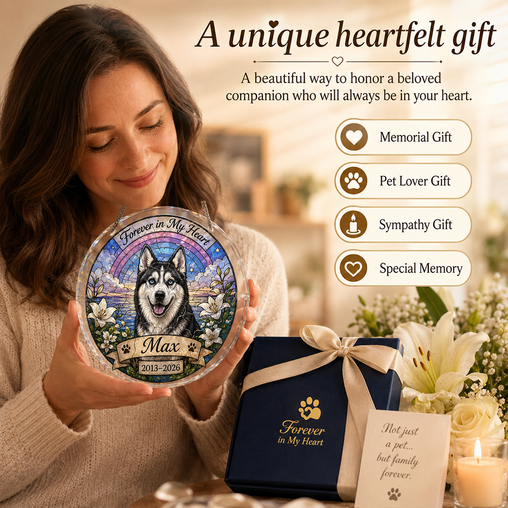 Customize Acrylic Jigsaw Puzzle Suncatcher - Forever in My Heart