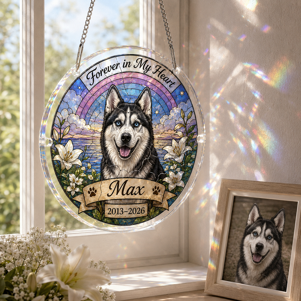 Customize Acrylic Jigsaw Puzzle Suncatcher - Forever in My Heart