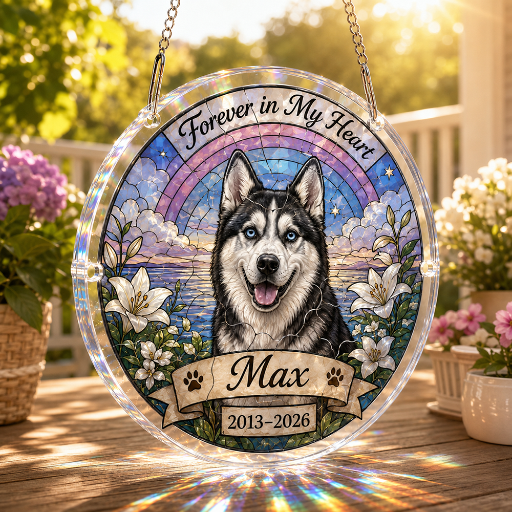 Customize Acrylic Jigsaw Puzzle Suncatcher - Forever in My Heart