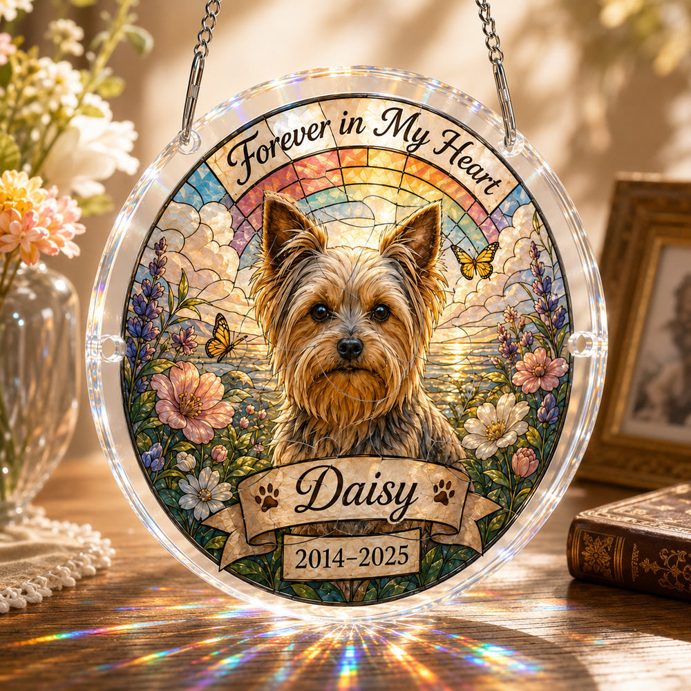 Customize Acrylic Jigsaw Puzzle Suncatcher - Forever in My Heart