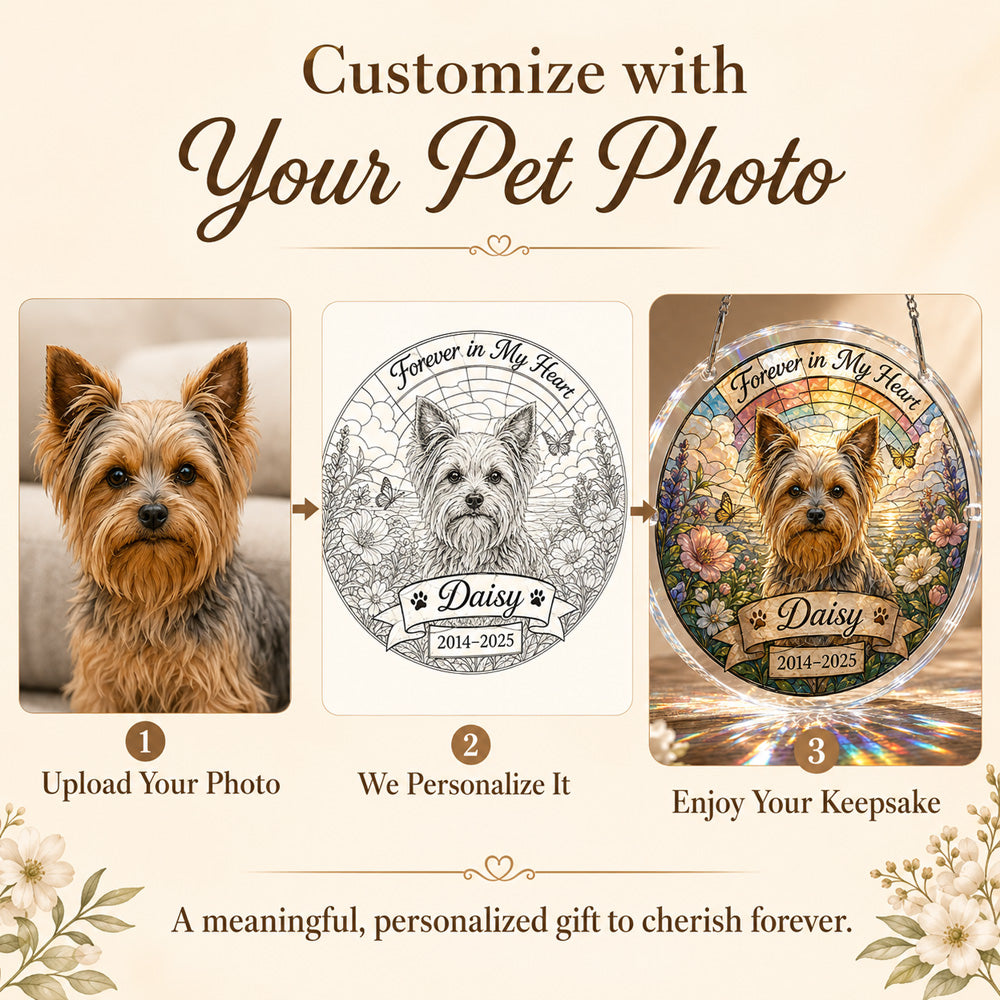Customize Acrylic Jigsaw Puzzle Suncatcher - Forever in My Heart