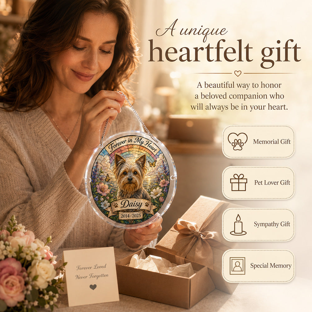 Customize Acrylic Jigsaw Puzzle Suncatcher - Forever in My Heart