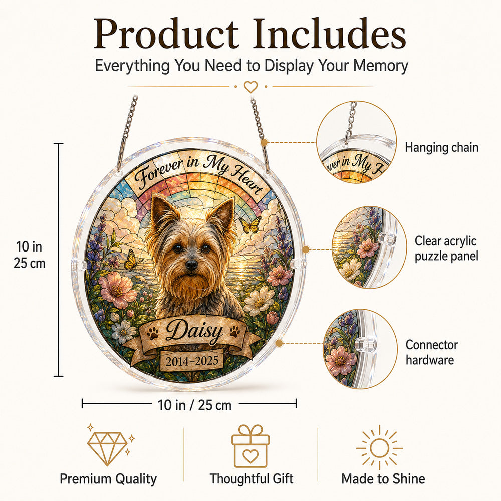 Customize Acrylic Jigsaw Puzzle Suncatcher - Forever in My Heart