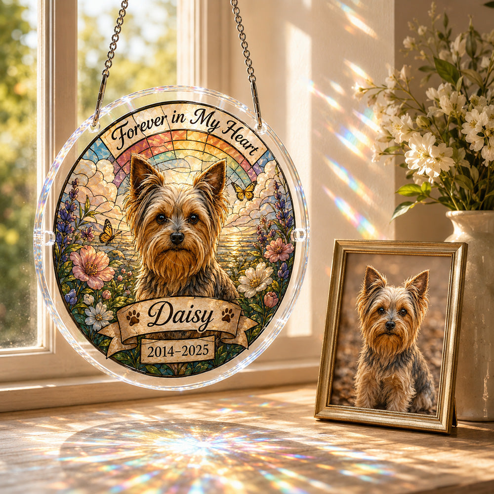 Customize Acrylic Jigsaw Puzzle Suncatcher - Forever in My Heart