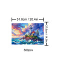 Lonely Island Lighthouse 500 / 1000 Piece Puzzle