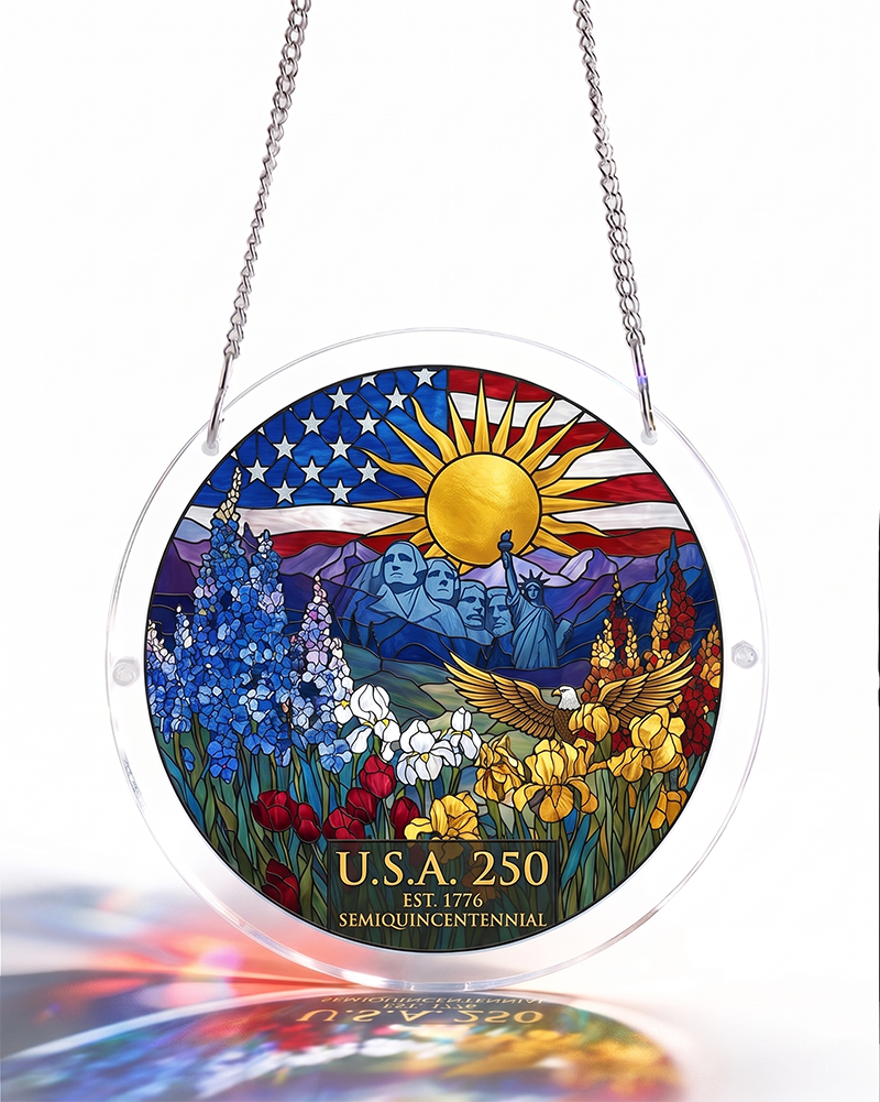 250th-Acrylic Jigsaw Puzzle Suncatcher - Land of Liberty