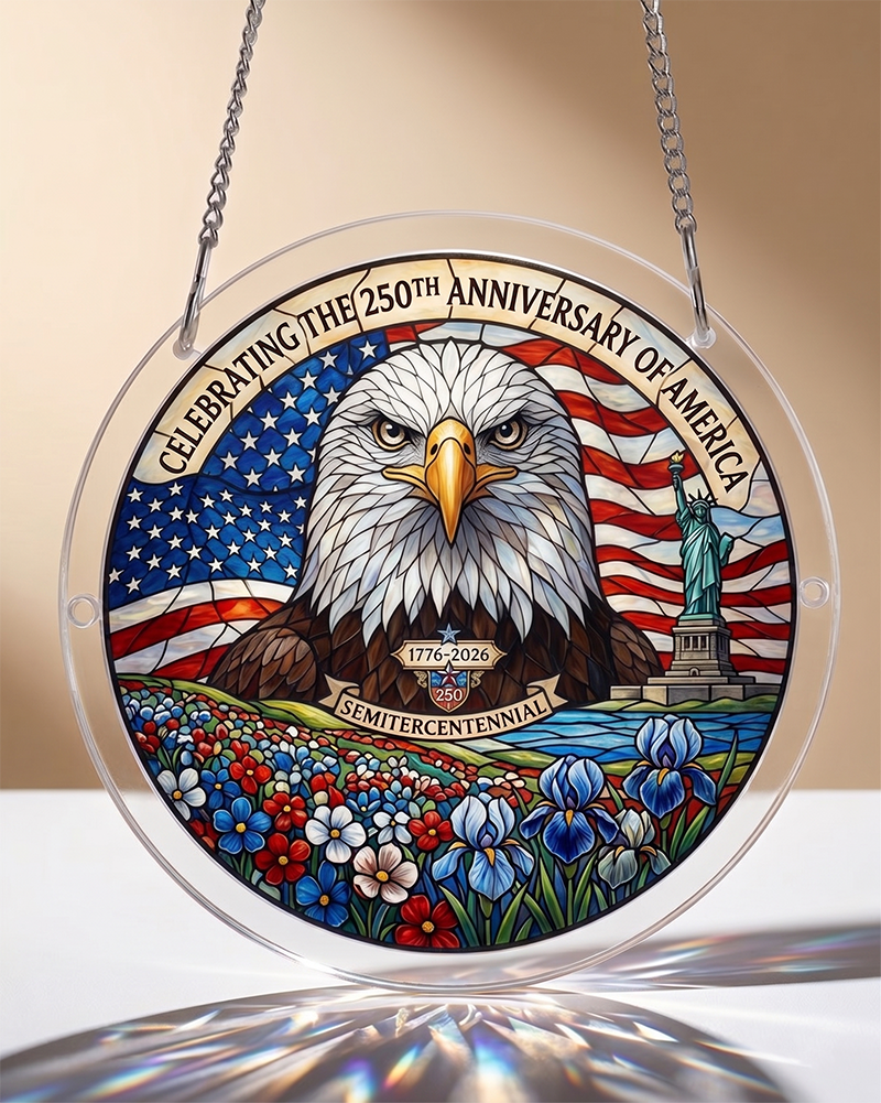 250th-Acrylic Jigsaw Puzzle Suncatcher - Glory Eagle