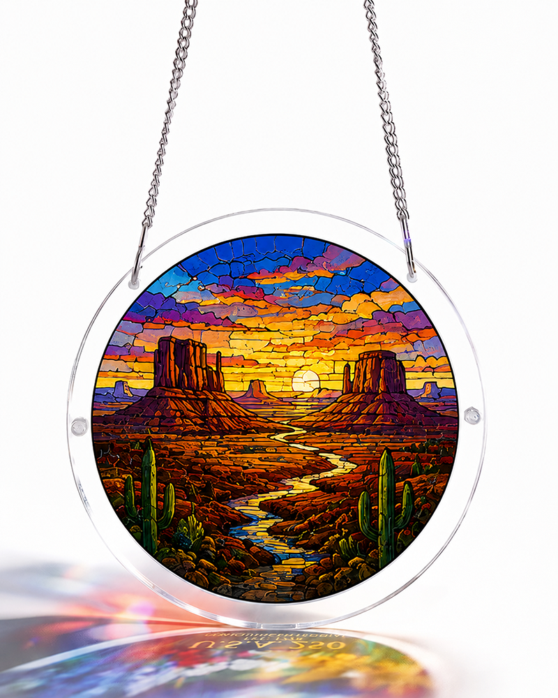 250th-Acrylic Jigsaw Puzzle Suncatcher - Canyon Sunset