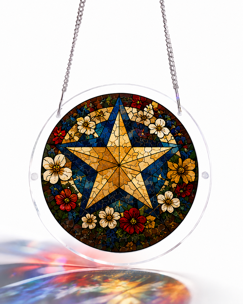 250th-Acrylic Jigsaw Puzzle Suncatcher - Patriot Star