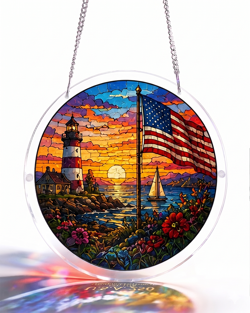 250th-Acrylic Jigsaw Puzzle Suncatcher - Beacon of Freedom