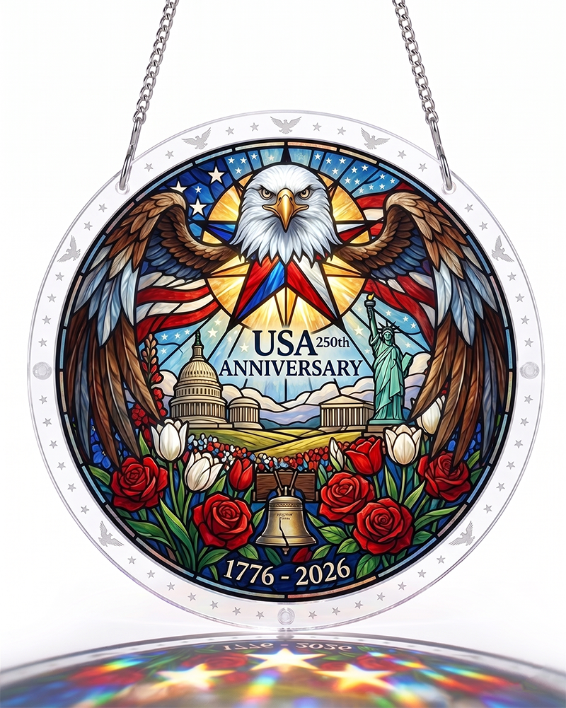 250th-Acrylic Jigsaw Puzzle Suncatcher - America’s Heart