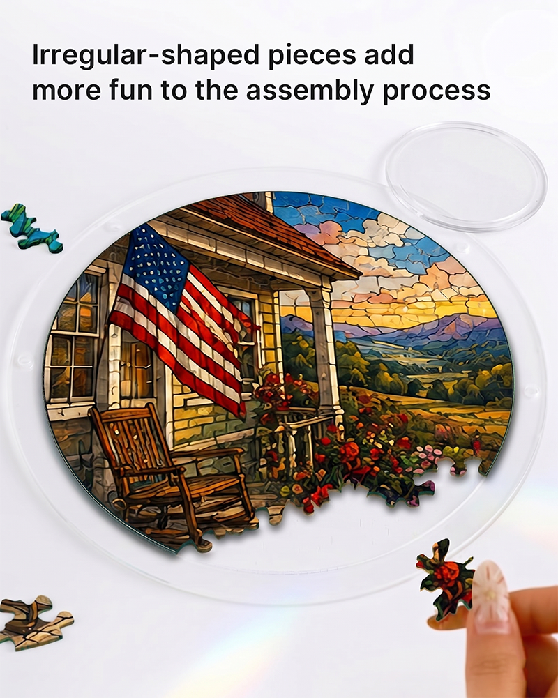 250th-Acrylic Jigsaw Puzzle Suncatcher - Homestead Glory