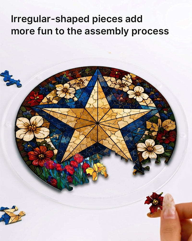 250th-Acrylic Jigsaw Puzzle Suncatcher - Patriot Star