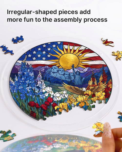 250th-Acrylic Jigsaw Puzzle Suncatcher - Land of Liberty