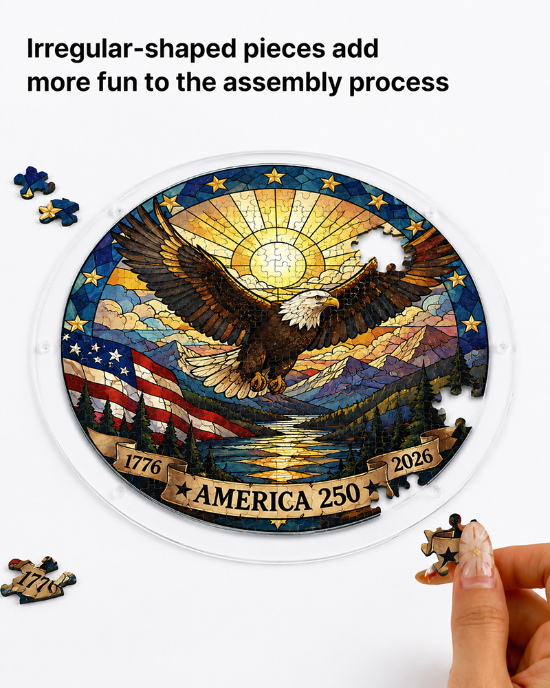 250th-Acrylic Jigsaw Puzzle Suncatcher - Soaring Freedom