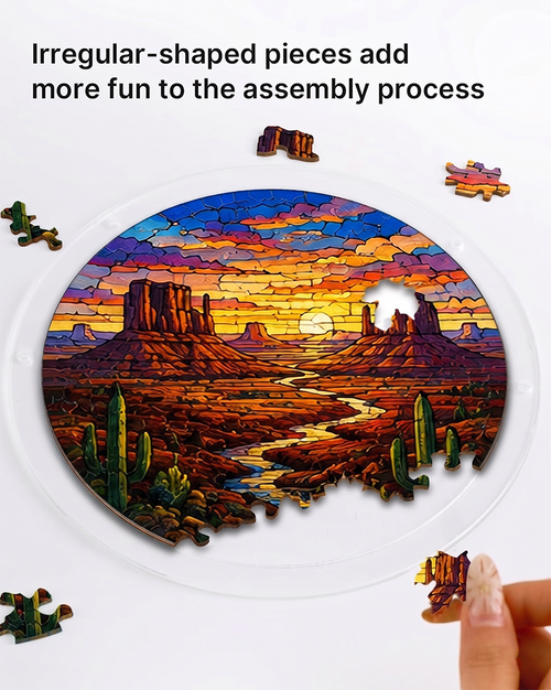 250th-Acrylic Jigsaw Puzzle Suncatcher - Canyon Sunset