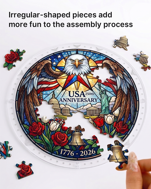 250th-Acrylic Jigsaw Puzzle Suncatcher - America’s Heart