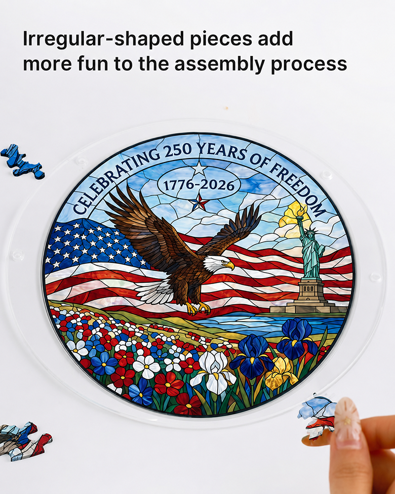 250th-Acrylic Jigsaw Puzzle Suncatcher - Spirit of 1776