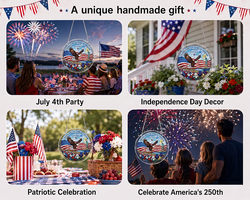 250th-Acrylic Jigsaw Puzzle Suncatcher - Spirit of 1776