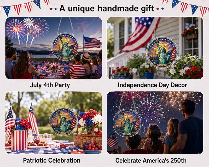 250th-Acrylic Jigsaw Puzzle Suncatcher - Lady Liberty