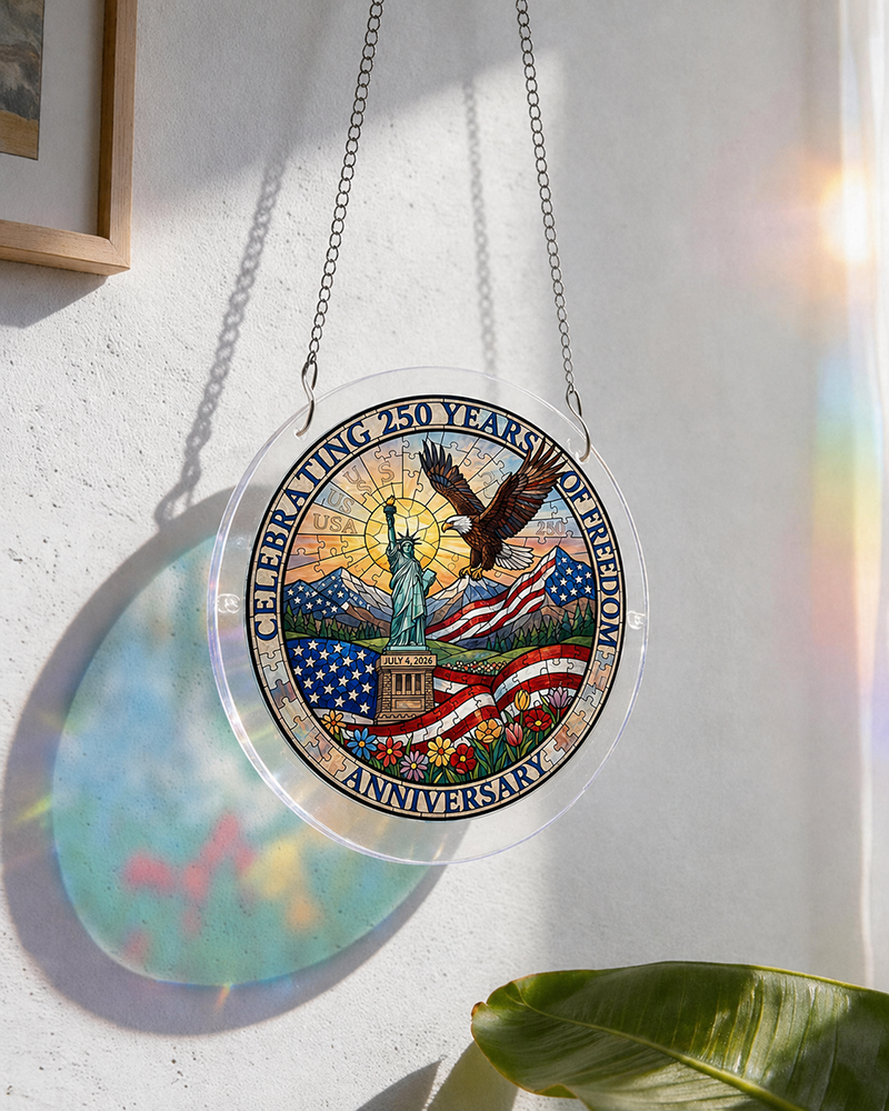 250th-Acrylic Jigsaw Puzzle Suncatcher - 250th Freedom