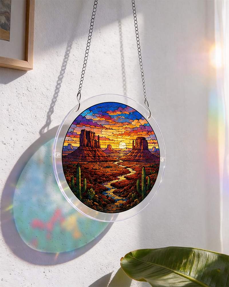 250th-Acrylic Jigsaw Puzzle Suncatcher - Canyon Sunset