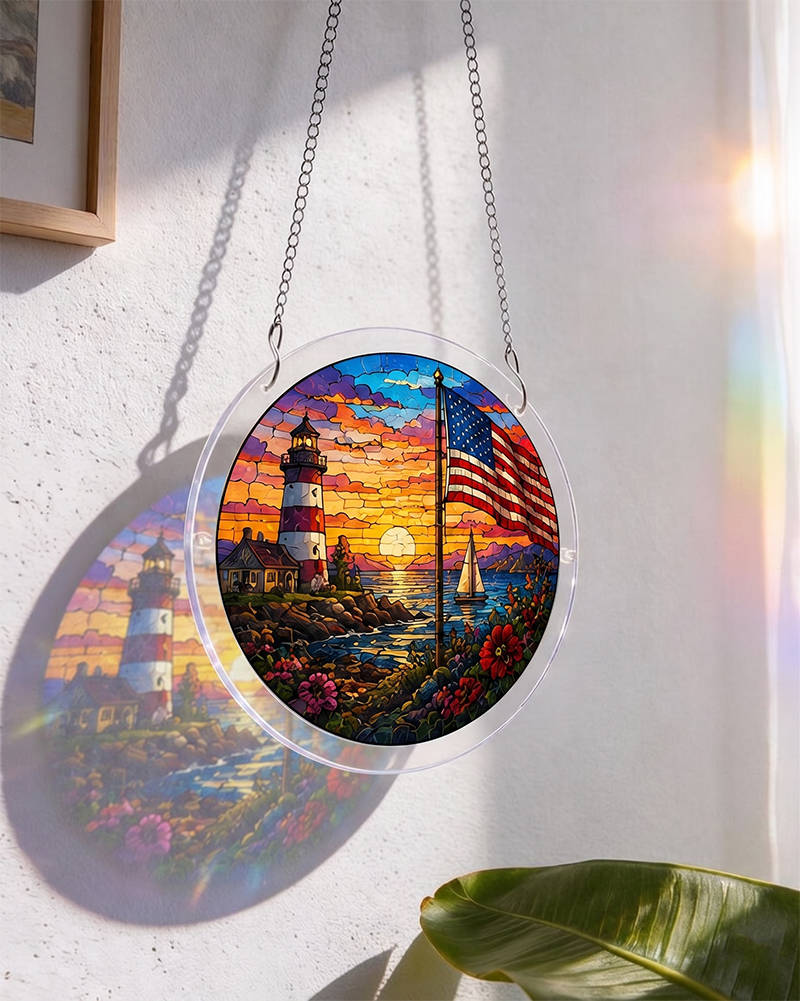 250th-Acrylic Jigsaw Puzzle Suncatcher - Beacon of Freedom