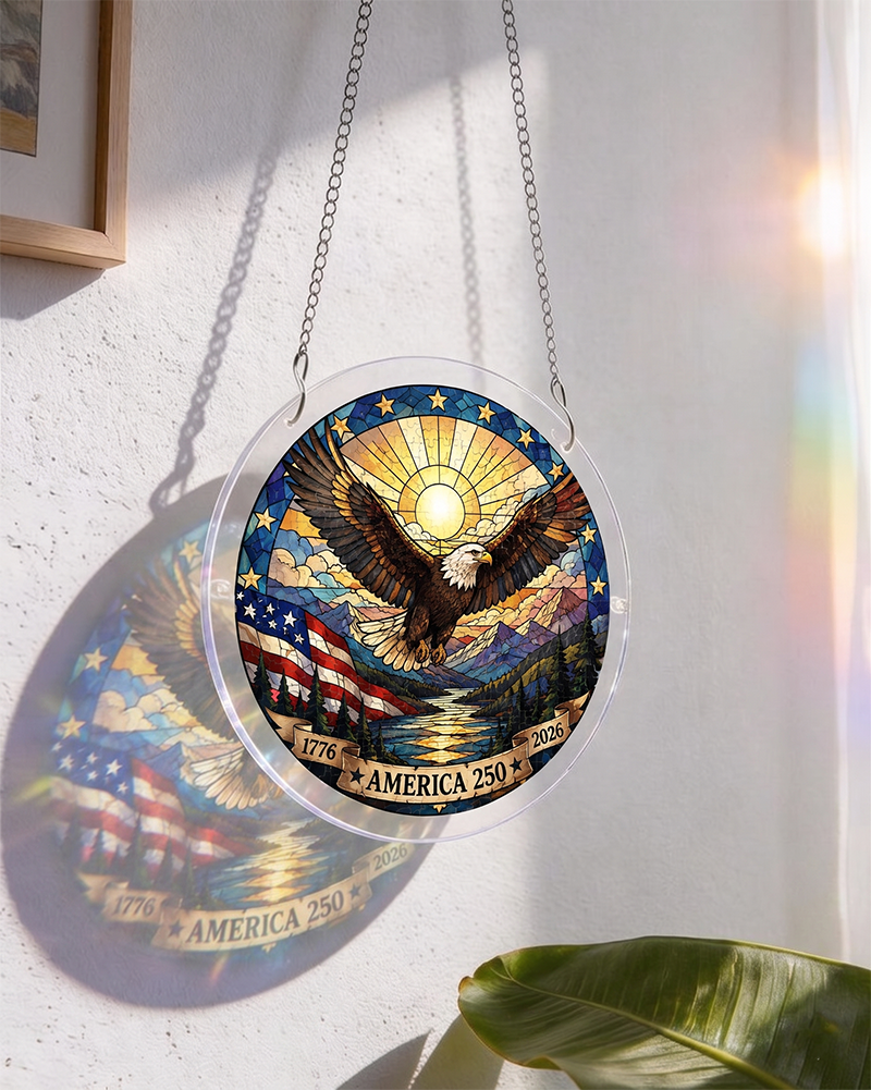 250th-Acrylic Jigsaw Puzzle Suncatcher - Soaring Freedom