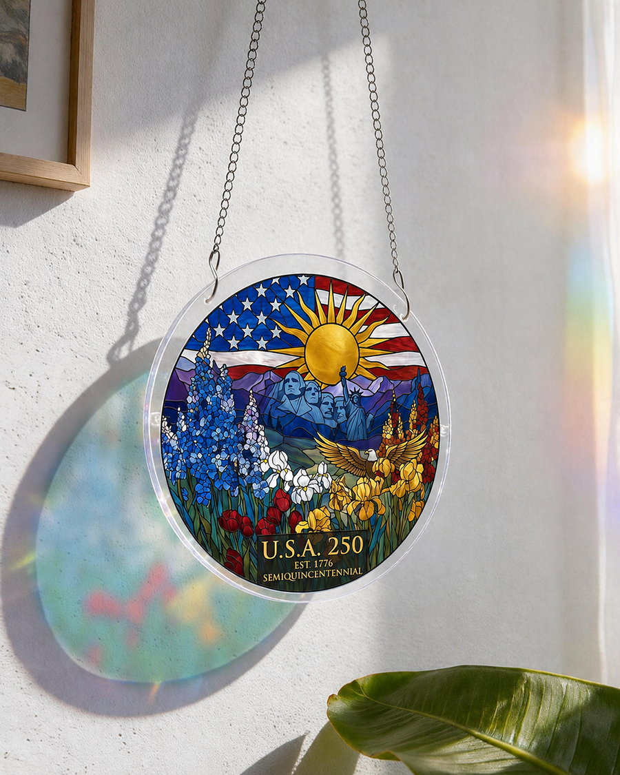 250th-Acrylic Jigsaw Puzzle Suncatcher - Land of Liberty
