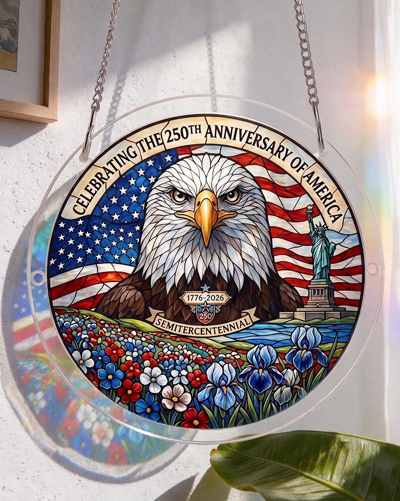 250th-Acrylic Jigsaw Puzzle Suncatcher - Glory Eagle