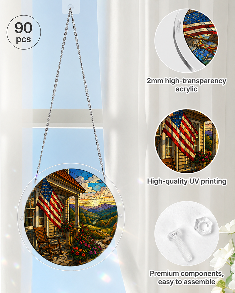 250th-Acrylic Jigsaw Puzzle Suncatcher - Homestead Glory