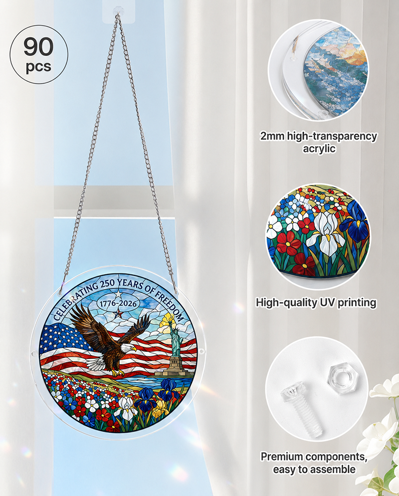 250th-Acrylic Jigsaw Puzzle Suncatcher - Spirit of 1776