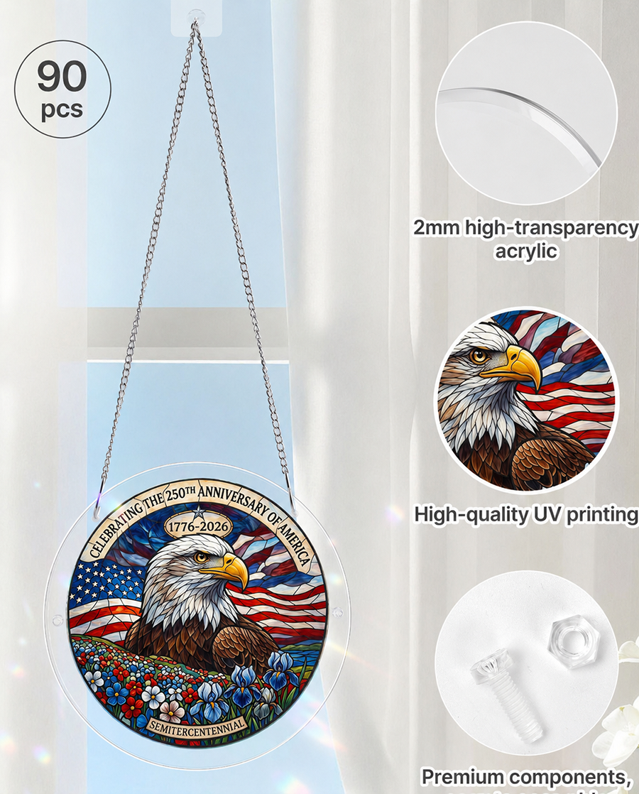 250th-Acrylic Jigsaw Puzzle Suncatcher - Liberty Eagle
