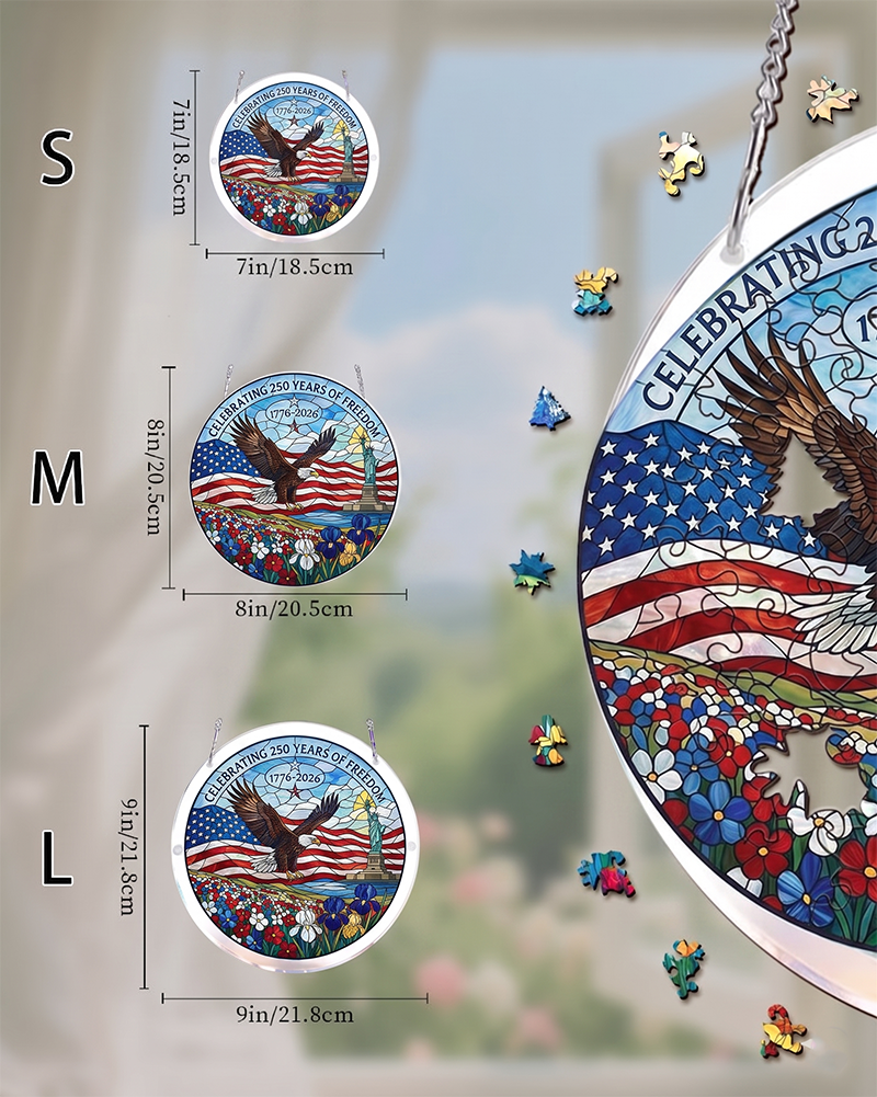 250th-Acrylic Jigsaw Puzzle Suncatcher - Spirit of 1776