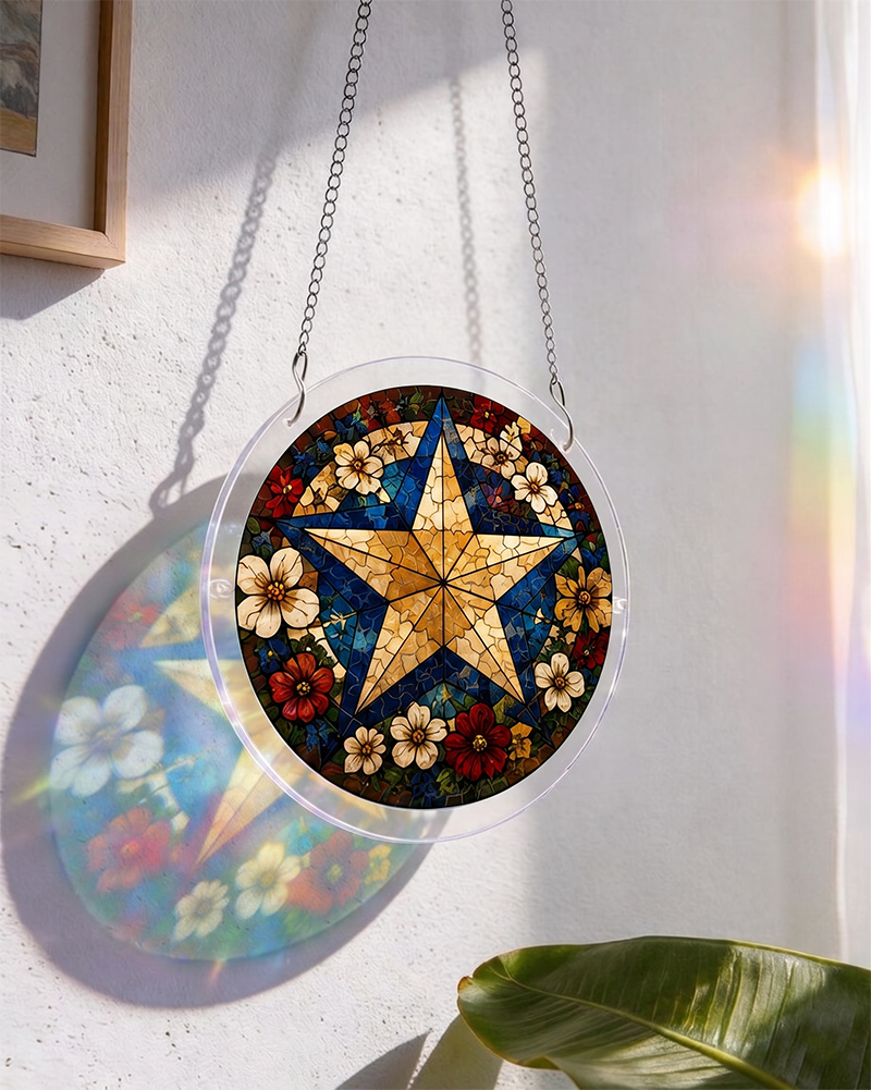 250th-Acrylic Jigsaw Puzzle Suncatcher - Patriot Star