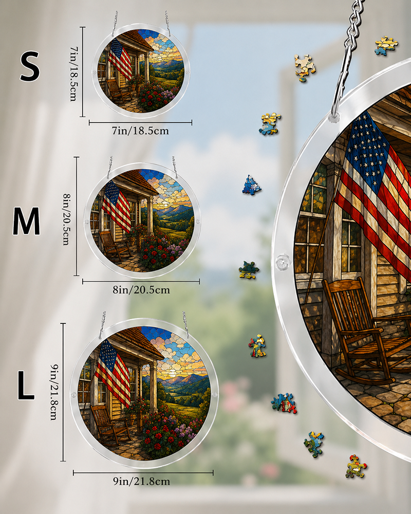 250th-Acrylic Jigsaw Puzzle Suncatcher - Homestead Glory