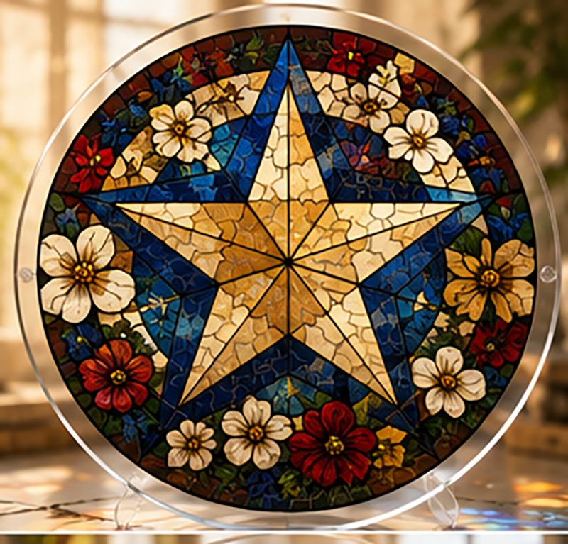 250th-Acrylic Jigsaw Puzzle Suncatcher - Patriot Star