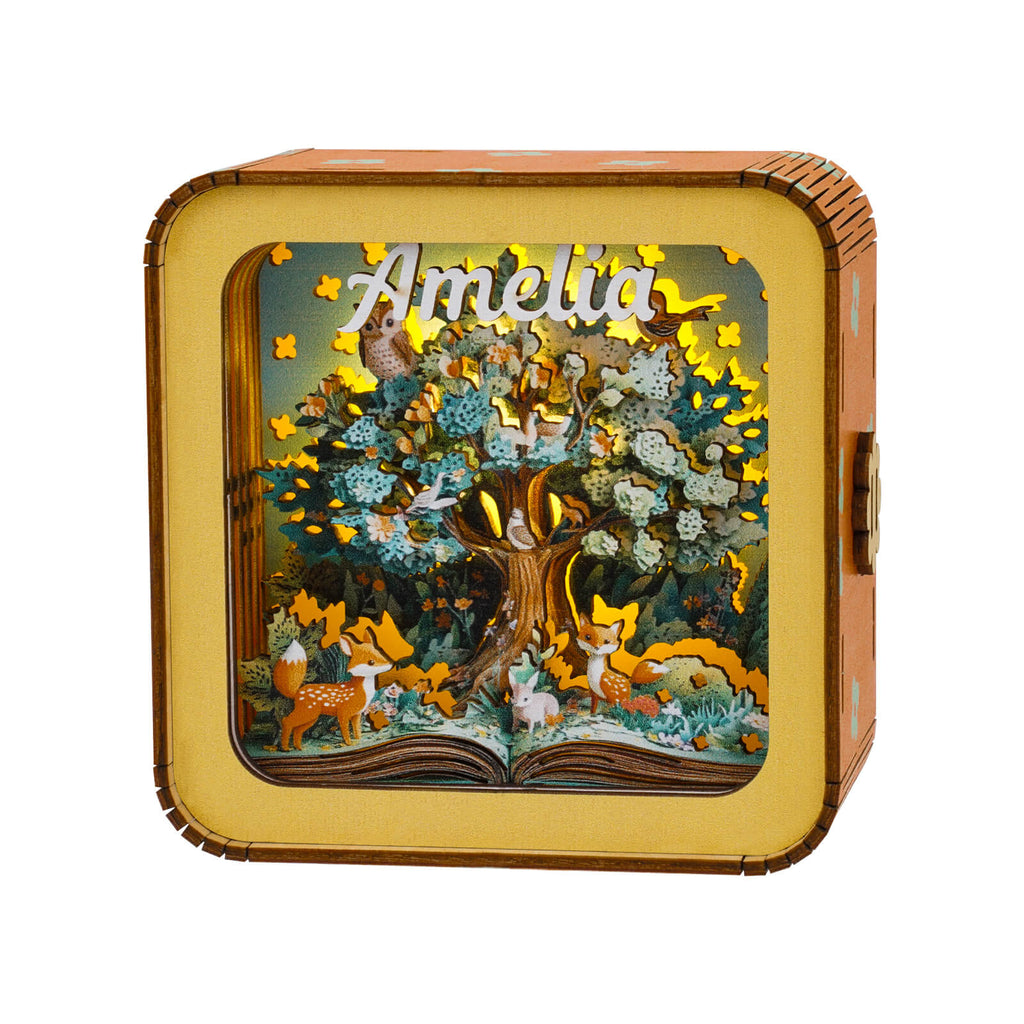 Paper Forest Kit - Personalized 3D Wooden Puzzle Night Light