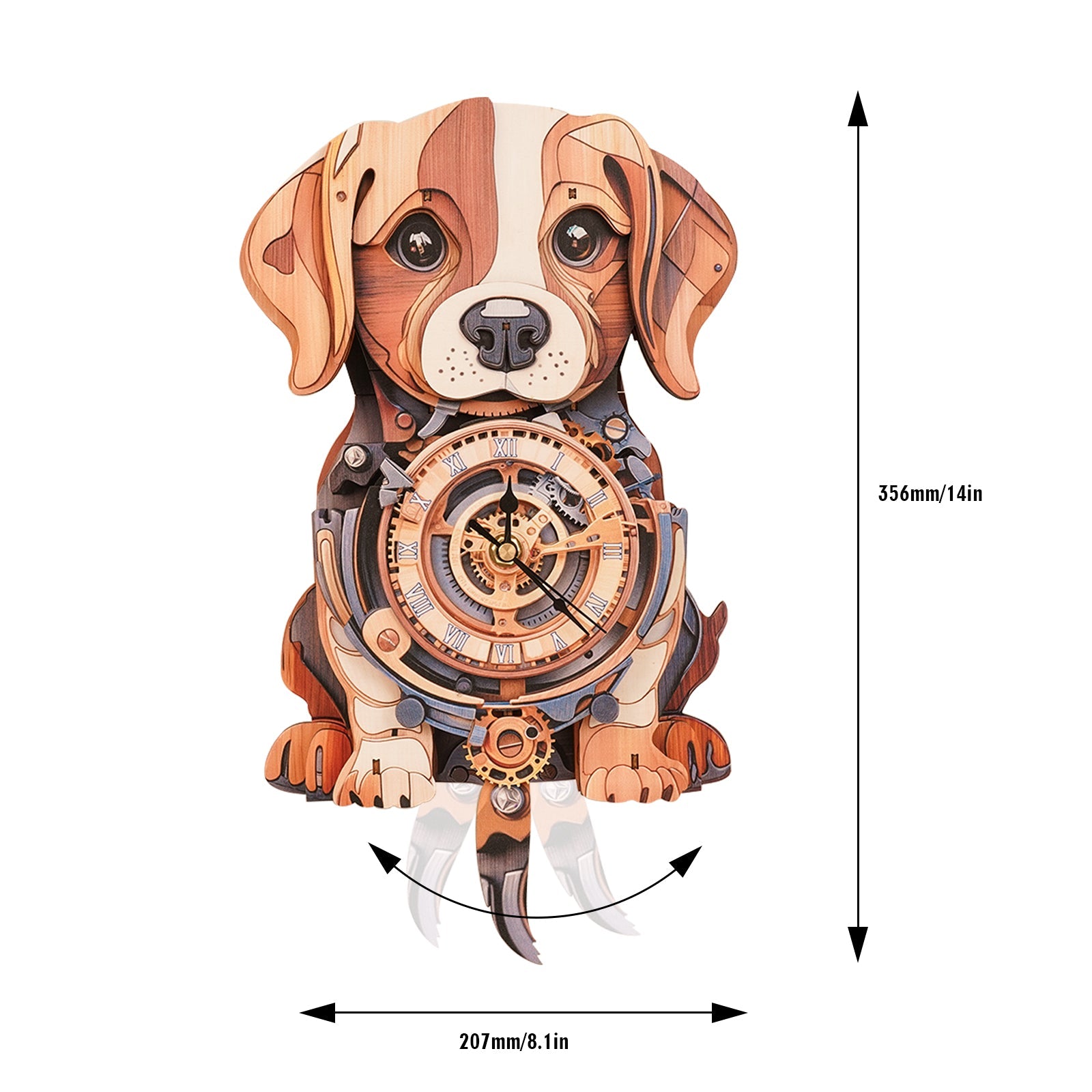 Cute Beagle – DIY Wooden Clock , 3D Puzzle Craft Kit